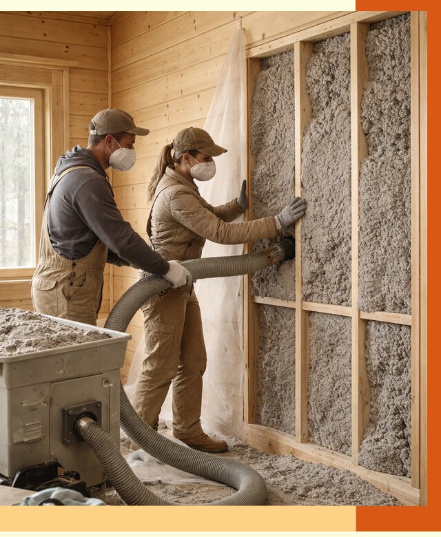 Утепление дачного дома эковатой в Лабинске от 1555 руб./м2 — комплексно, ТепломастерЛбк