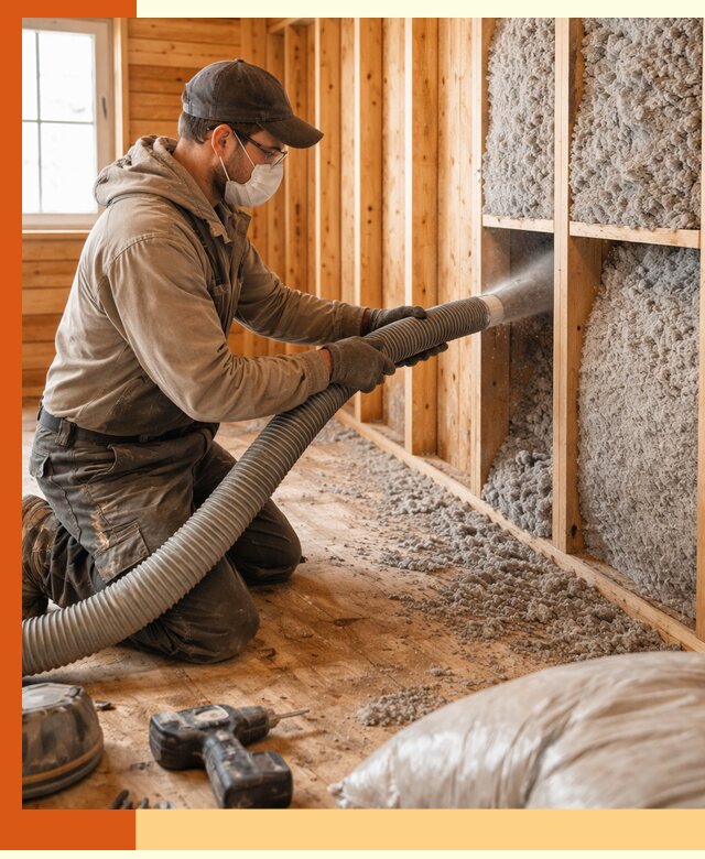 Утепление дачного дома эковатой в Лабинске — быстро и надёжно