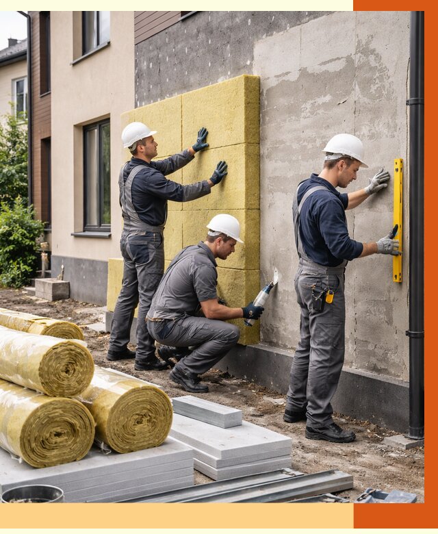 Утепление таунхауса в Лабинске от 7721 руб/м2 — комплекс под ключ | ТепломастерЛбк