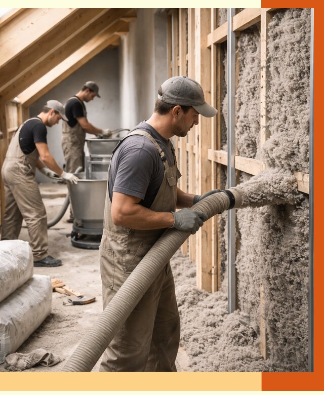 Утепление таунхауса эковатой в Лабинске от 2359 руб./м² — монтаж и задувка | ТепломастерЛбк