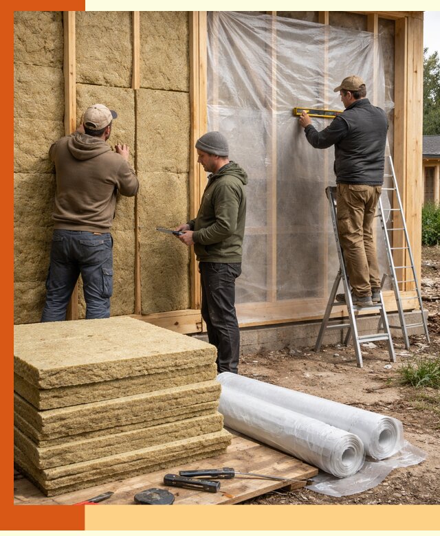 Утепление каркасного дома в Лабинске под ключ с гарантией качества