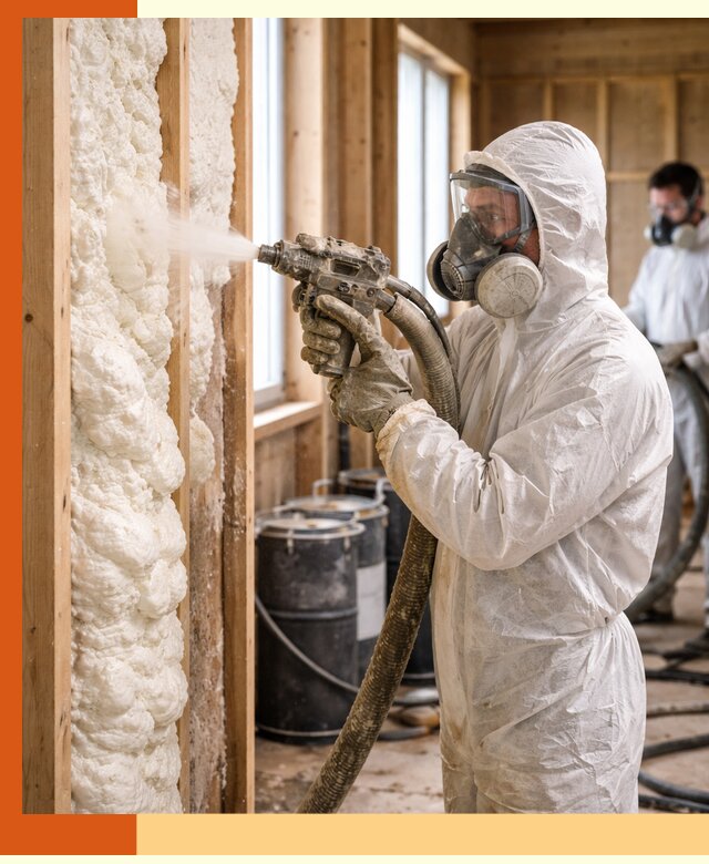 Утепление каркасного дома пенополиуретаном в Лабинске