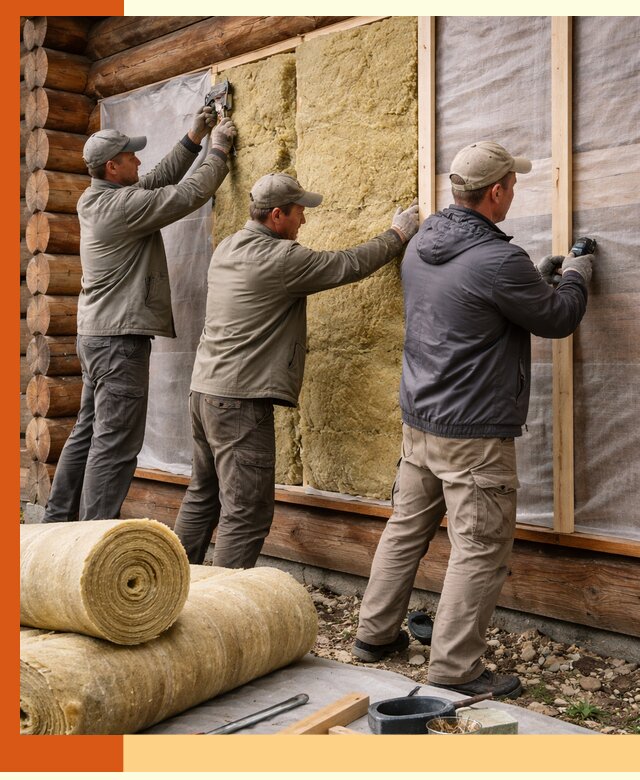 Утепление деревянного дома в Лабинске эффективными технологиями