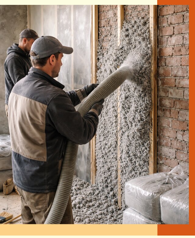 Утепление кирпичного дома эковатой в Лабинске от 2520 руб./м² | ТепломастерЛбк