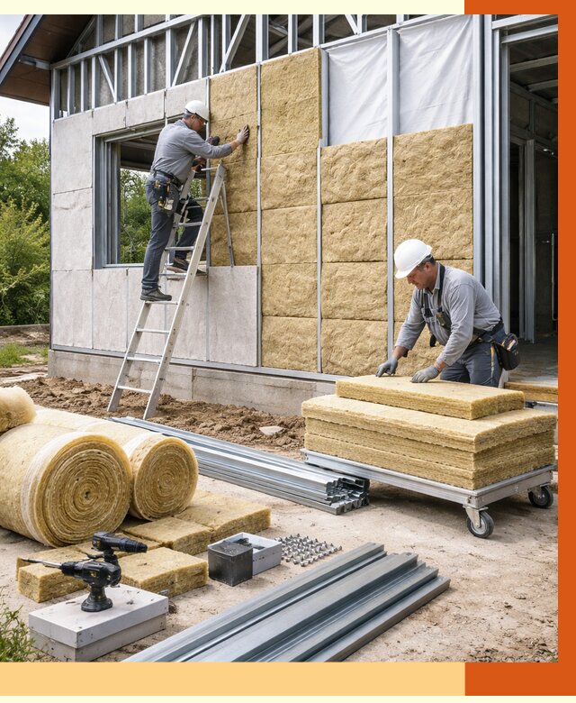 Утепление дома из ЛСТК в Лабинске от 5576 руб./м² — профессионально | ТепломастерЛбк