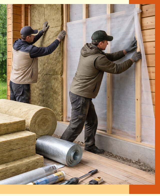 Утепление дома из двойного бруса в Лабинске от 5148 руб./м² — ТепломастерЛбк под ключ