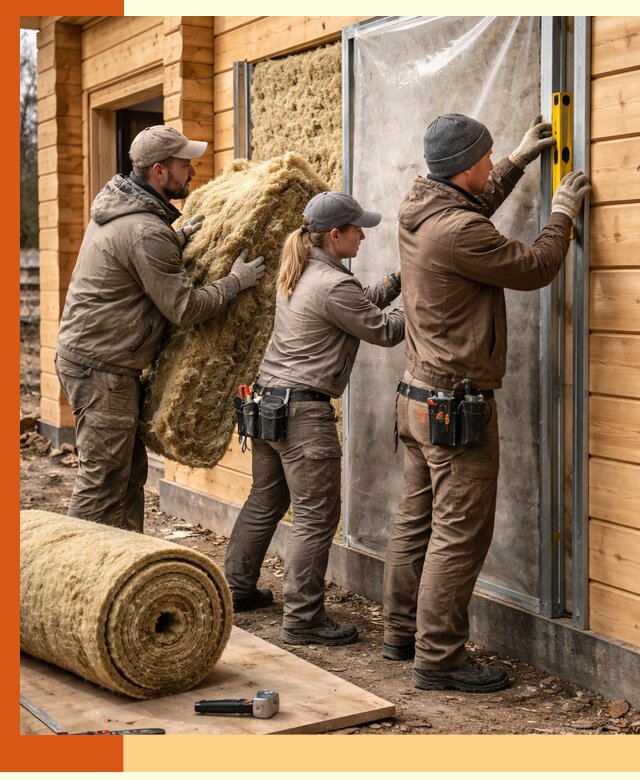 Утепление дома из двойного бруса в Лабинске качественно и надёжно