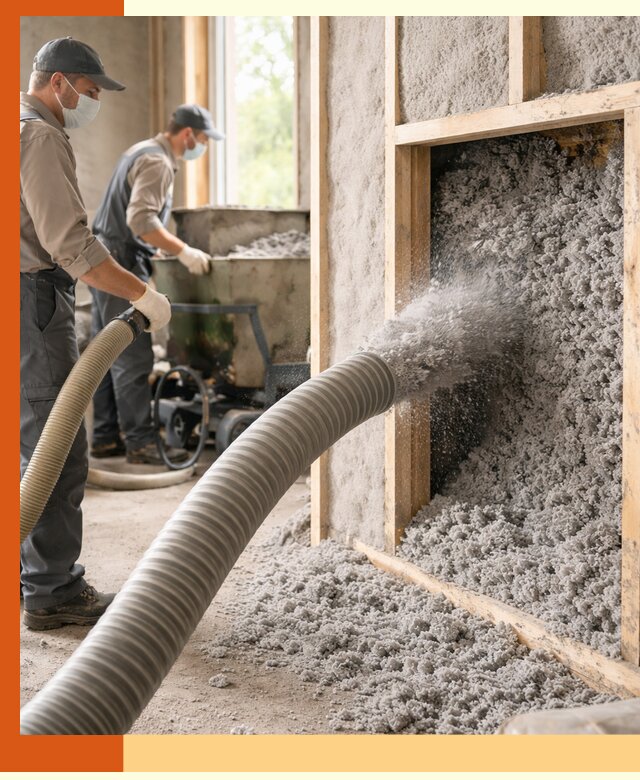 Утепление коттеджа эковатой в Лабинске с гарантией качества