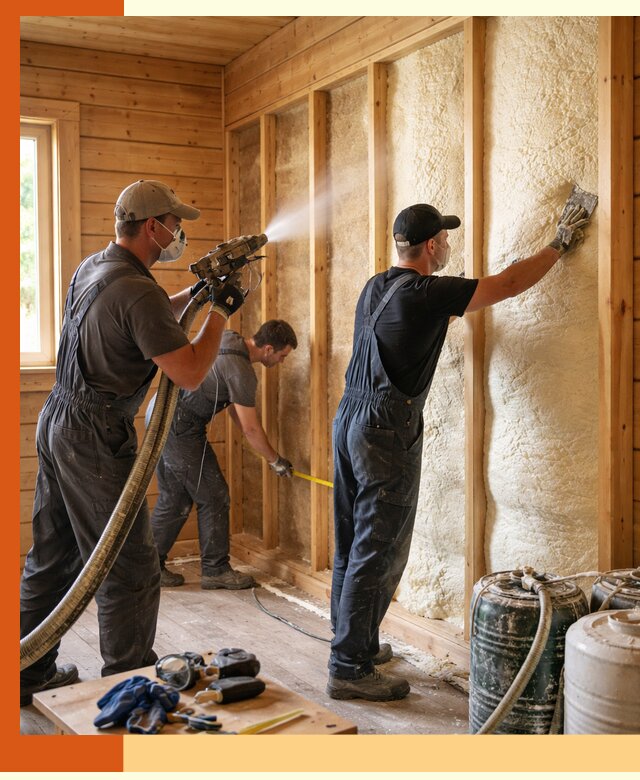 Утепление бани пенополиуретаном (ППУ) в Лабинске