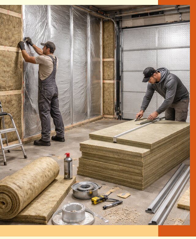 Утепление гаража в Лабинске от 4826 руб/м2 — комплексное утепление ворот и стен | ТепломастерЛбк