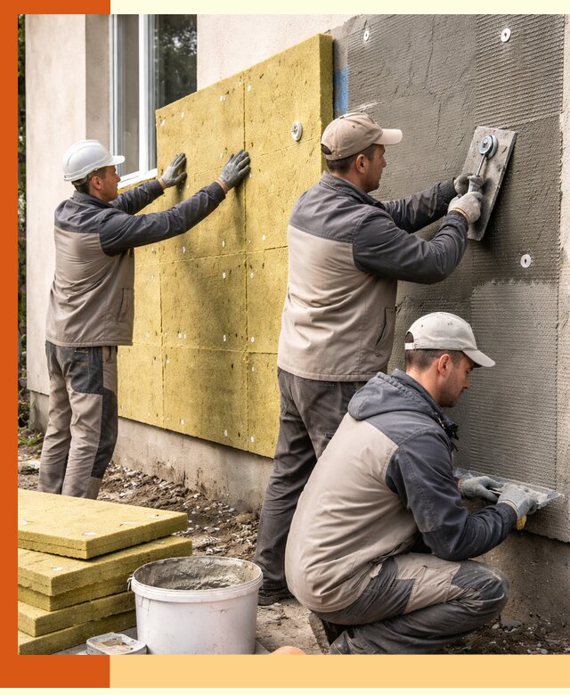 Утепление фасада под штукатурку в Лабинске — энергоэффективная технология