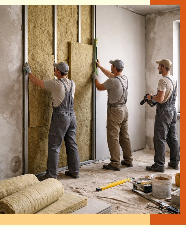 Утепление стен изнутри в Лабинске от 2413 руб/м² под ключ | ТепломастерЛбк