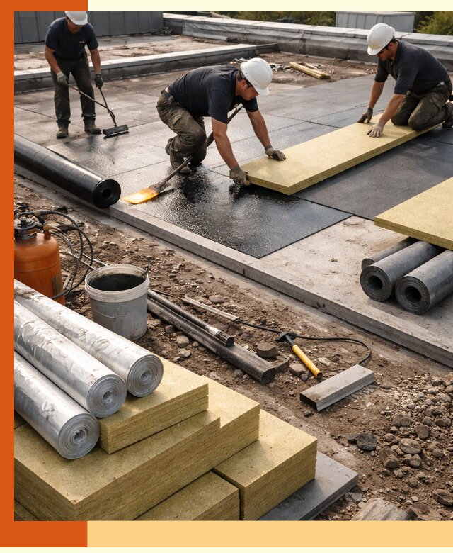 Утепление плоской крыши в Лабинске — надежная теплоизоляция и герметизация