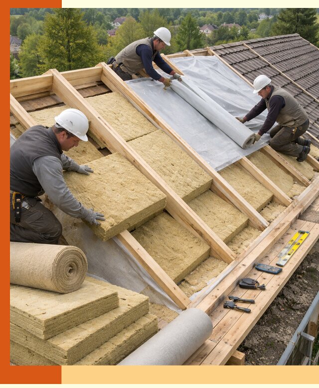 Утепление скатной крыши в Лабинске качественно и надёжно