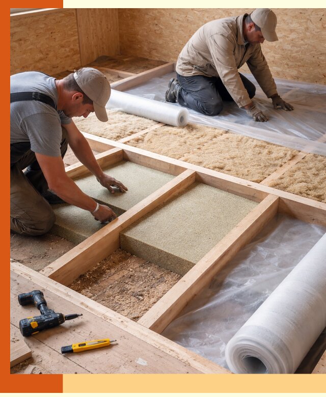 Профессиональное утепление деревянного пола в Лабинске