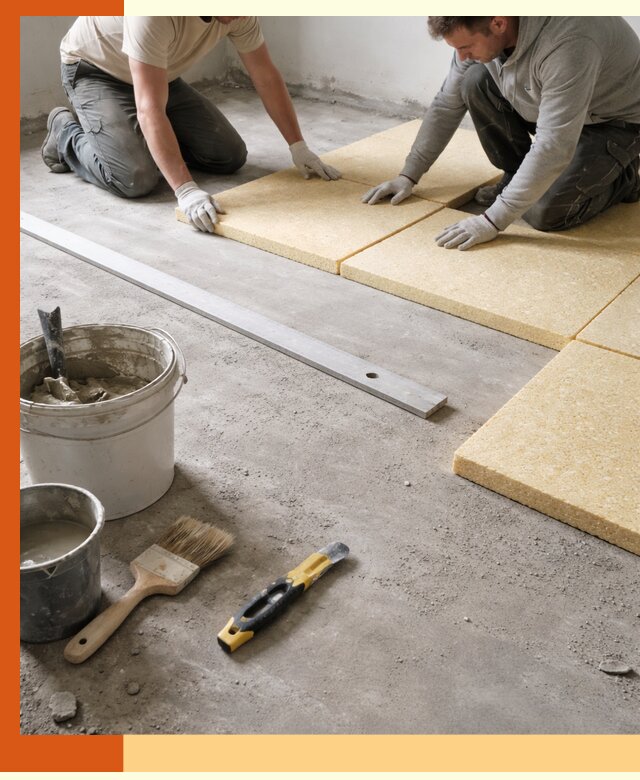 Утепление бетонного пола в Лабинске профессионально и недорого