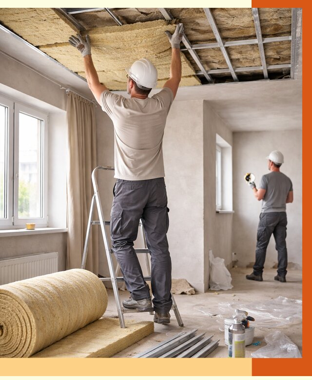 Утепление потолка в частном доме в Лабинске от 1019 руб./м² — работы под ключ | ТепломастерЛбк