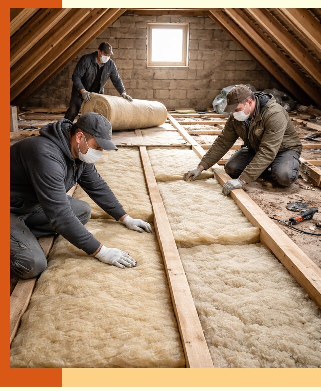 Утепление чердака в Лабинске — профессиональная теплоизоляция кровли