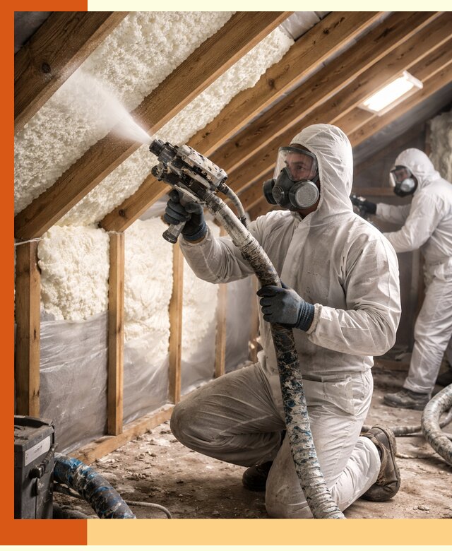 Утепление чердака пенополиуретаном (ППУ) в Лабинске