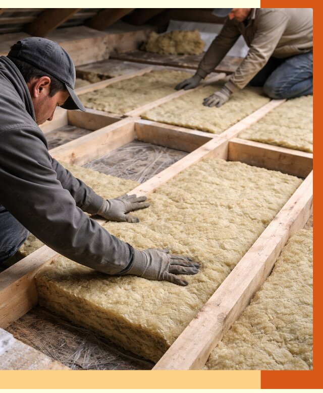 Утепление чердака минватой в Лабинске от 3753 руб/м2 под ключ | ТепломастерЛбк