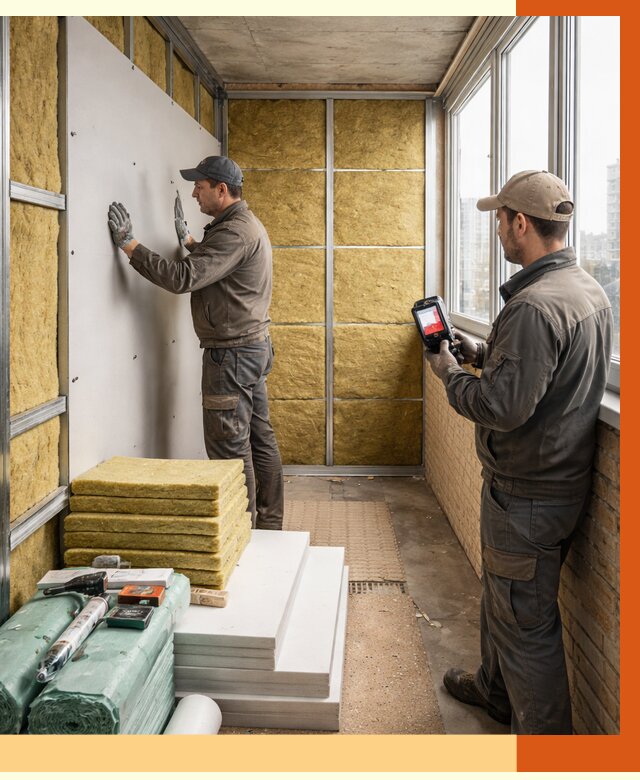 Утепление балкона в Лабинске от 4826 руб. под ключ | ТепломастерЛбк