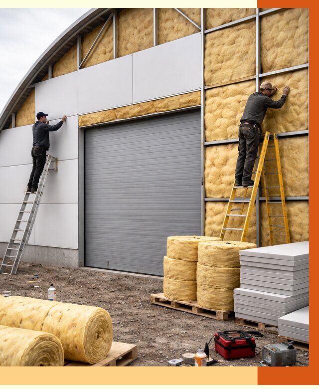 Утепление ангара пенополиуретаном в Лабинске от 7721 руб./м² — комплекс от ТепломастерЛбк