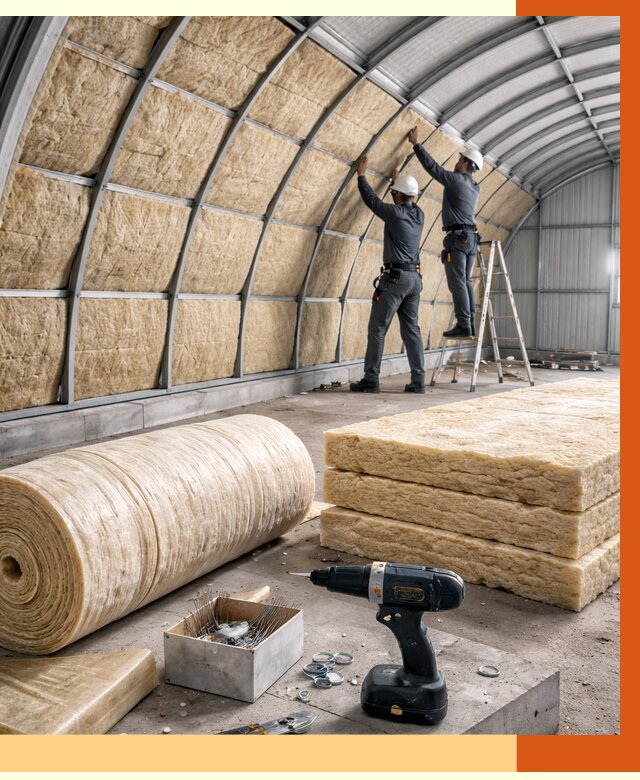 Утепление арочного ангара в Лабинске от 3432 руб./м2 под ключ | ТепломастерЛбк