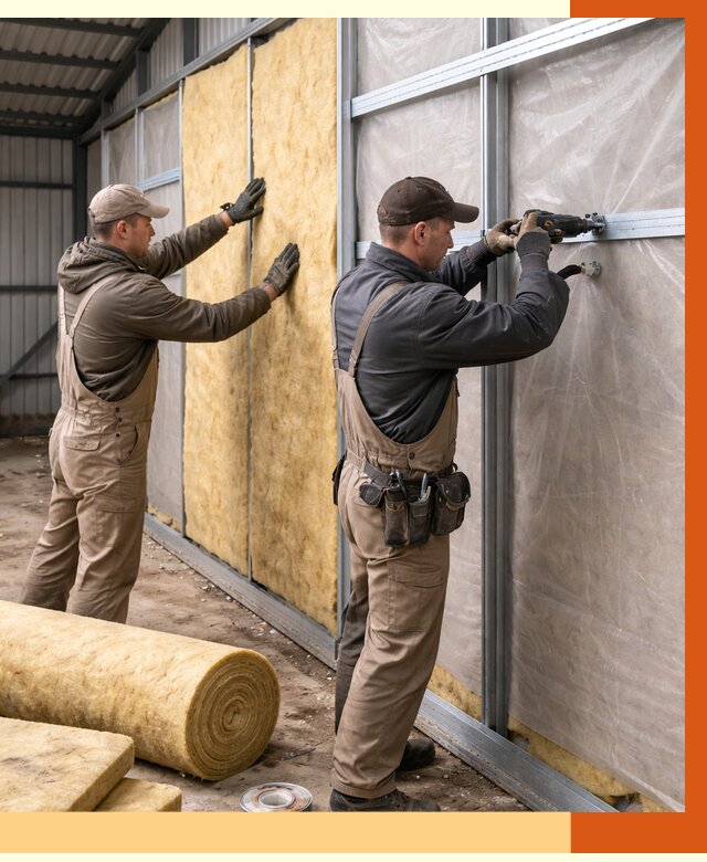 Утепление металлического ангара в Лабинске от 5094 руб/м2 — услуги под ключ | ТепломастерЛбк