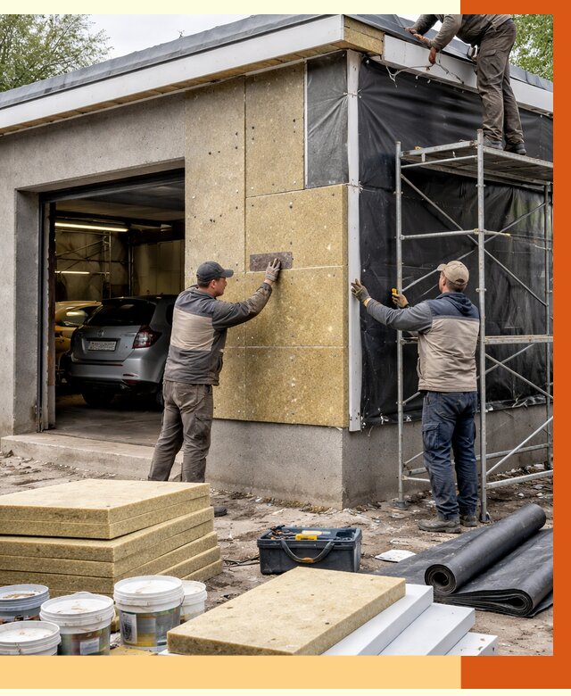 Утепление автосервиса в Лабинске ппу, пеноизоляция, от 15550 руб/м2 — ТепломастерЛбк