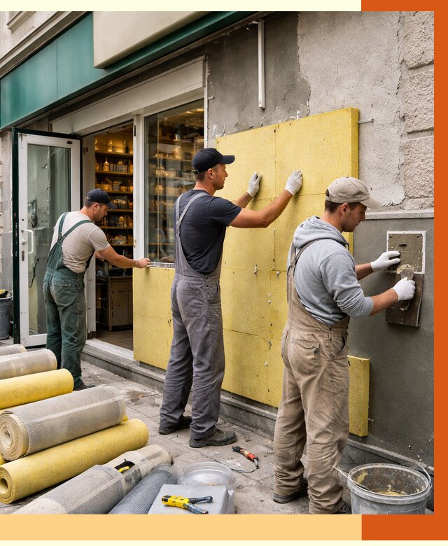 Утепление магазина в Лабинске от 4826 руб/м2 — цена, стены и снаружи | ТепломастерЛбк