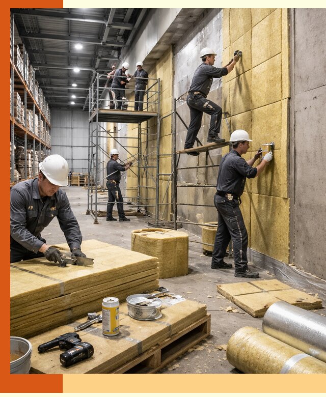 Утепление логистического центра в Лабинске качественно и экономично