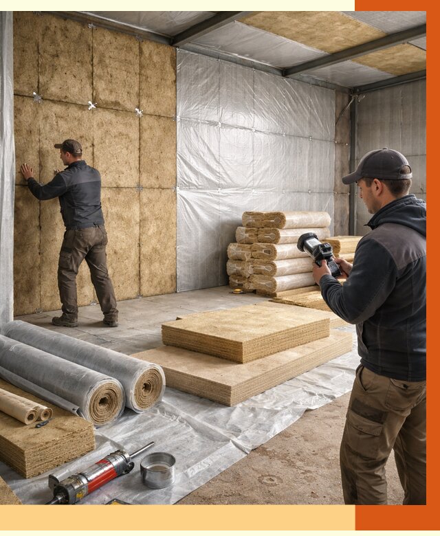 Утепление теплого склада в Лабинске под ключ от 12333 руб/м² | ТепломастерЛбк