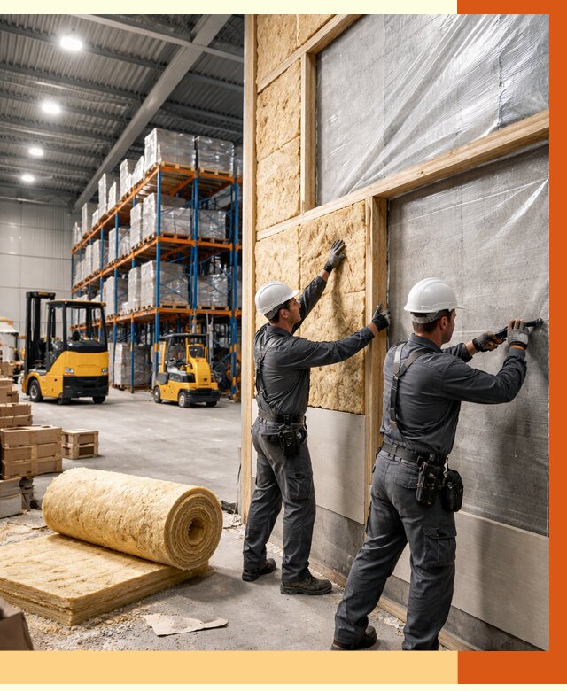 Утепление склада с техникой в Лабинске от 4504 руб./м2 — комплексно под ключ | ТепломастерЛбк