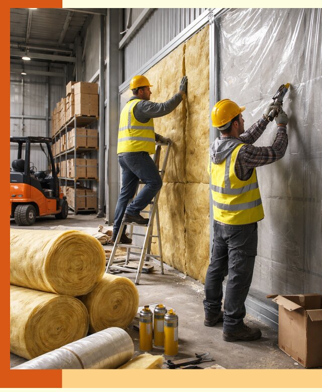 Утепление склада с техникой в Лабинске под ключ