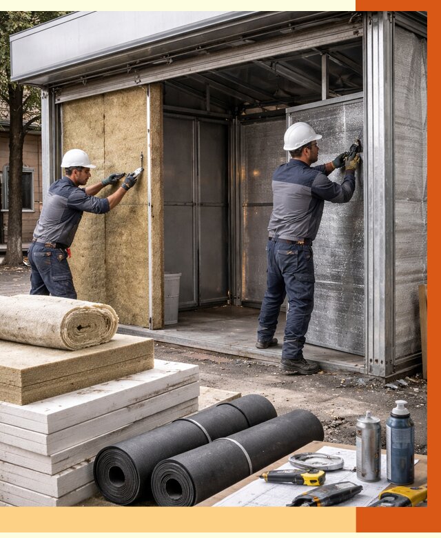 Утепление павильона шаурма в Лабинске под ключ от 1287 руб. за м² | ТепломастерЛбк