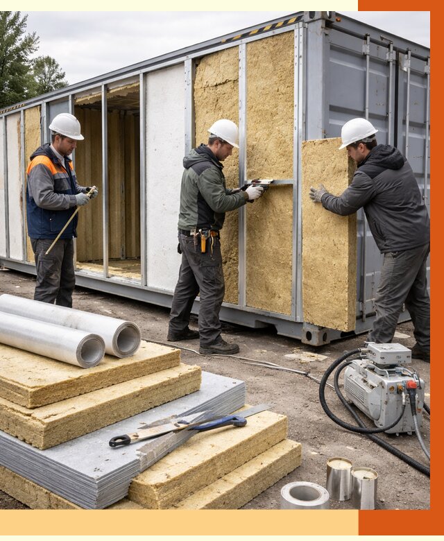 Утепление морского контейнера в Лабинске от 4022 руб. под ключ | ТепломастерЛбк