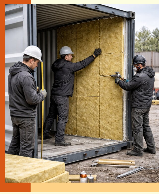 Утепление морского контейнера в Лабинске: надежная теплоизоляция и защита
