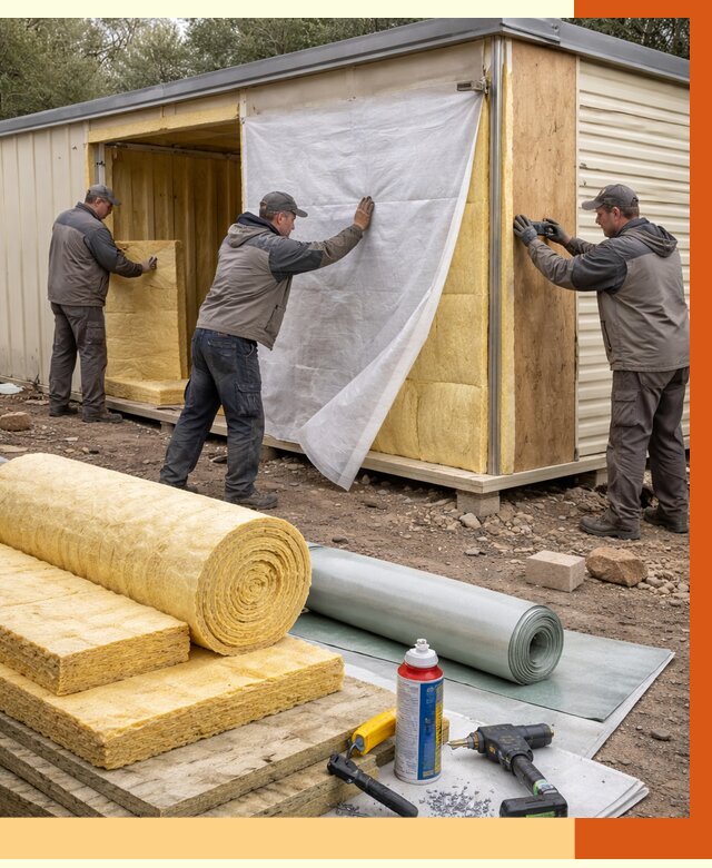 Утепление строительной бытовки в Лабинске от 13405 руб. под ключ | ТепломастерЛбк