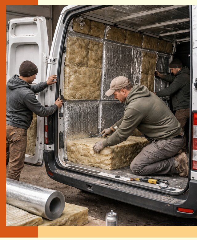 Утепление фургона в Лабинске: профессиональная теплоизоляция и шумоизоляция