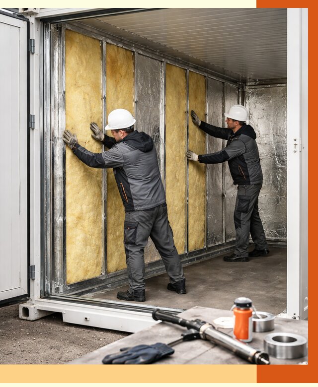 Утепление рефрижераторного контейнера в Лабинске от 48258 руб./м² | ТепломастерЛбк