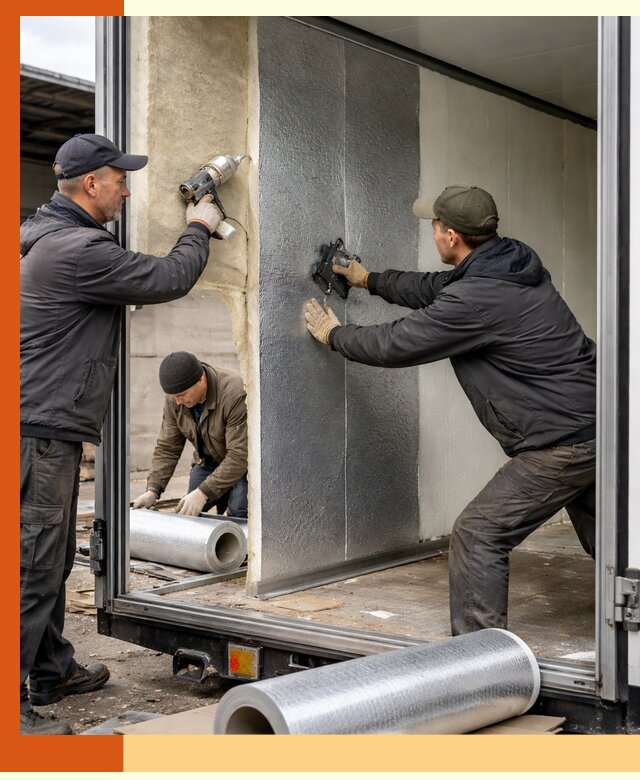 Утепление холодильного кузова в Лабинске — монтаж и теплоизоляция