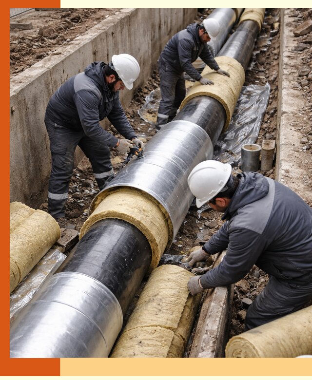 Утепление теплотрассы в Лабинске: утеплительные работы и материалы