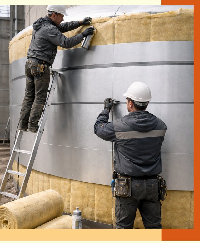 Утепление цистерны в Лабинске пенополиуретаном от 15550 руб. под ключ | ТепломастерЛбк