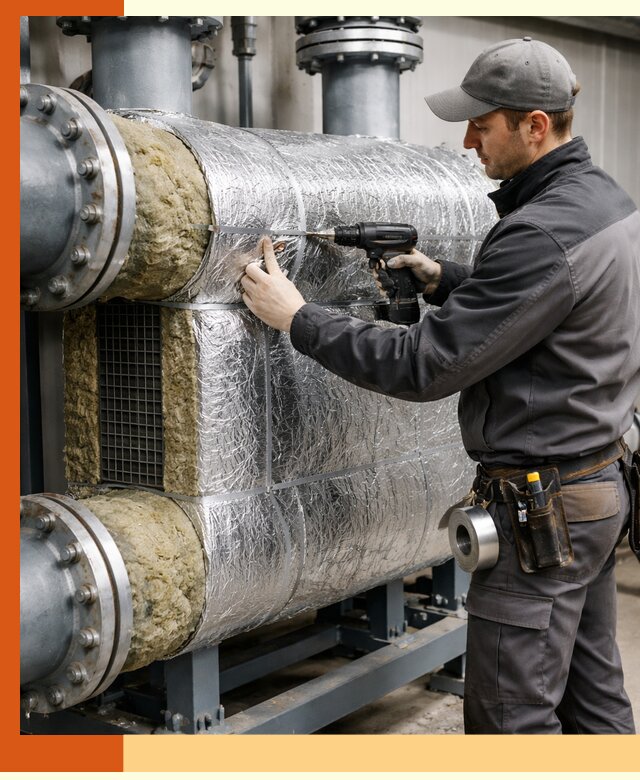 Утепление теплообменника в Лабинске — профессиональная теплоизоляция оборудования