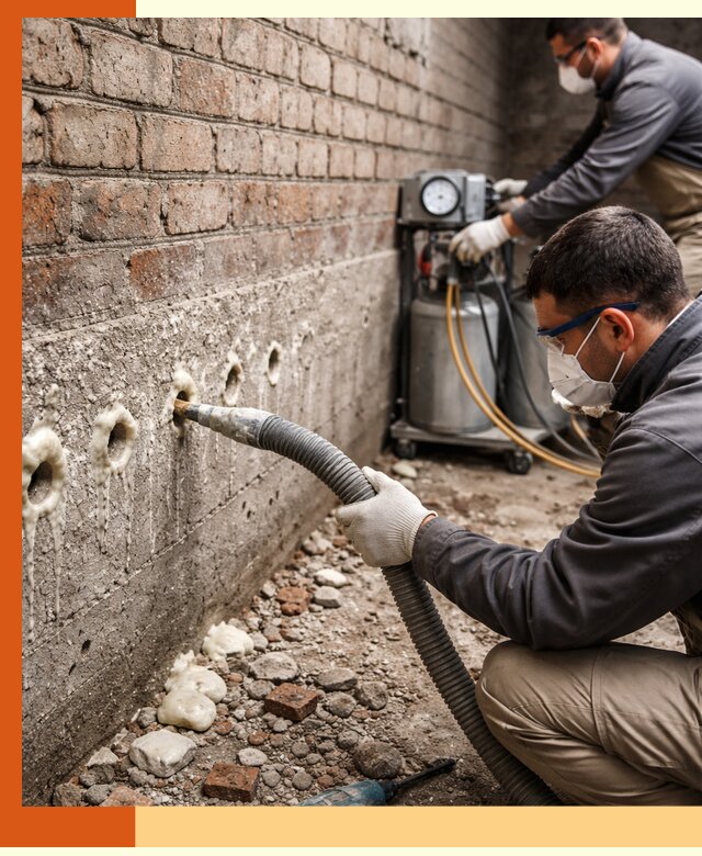 Заполнение колодцевой кладки ППУ в Лабинске быстро и герметично