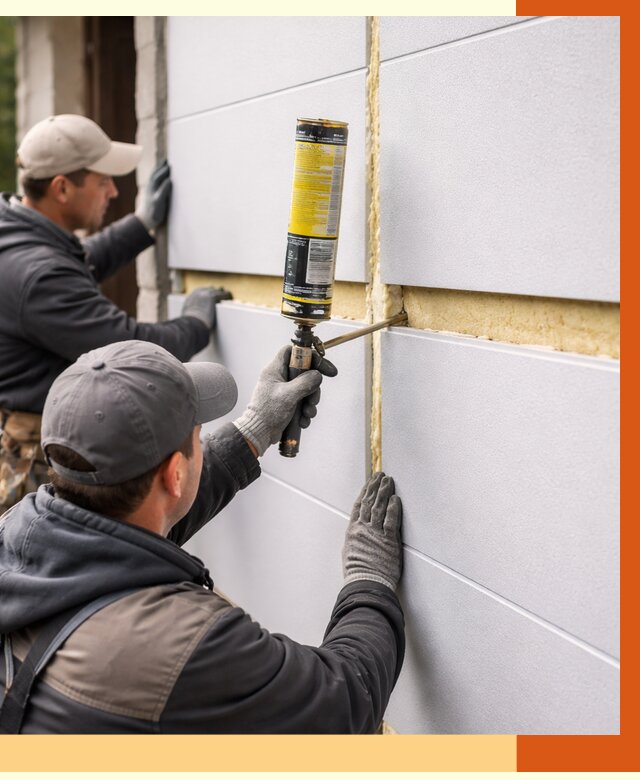 Утепление сэндвич панелей ППУ в Лабинске от 4504 руб. за м2 | ТепломастерЛбк