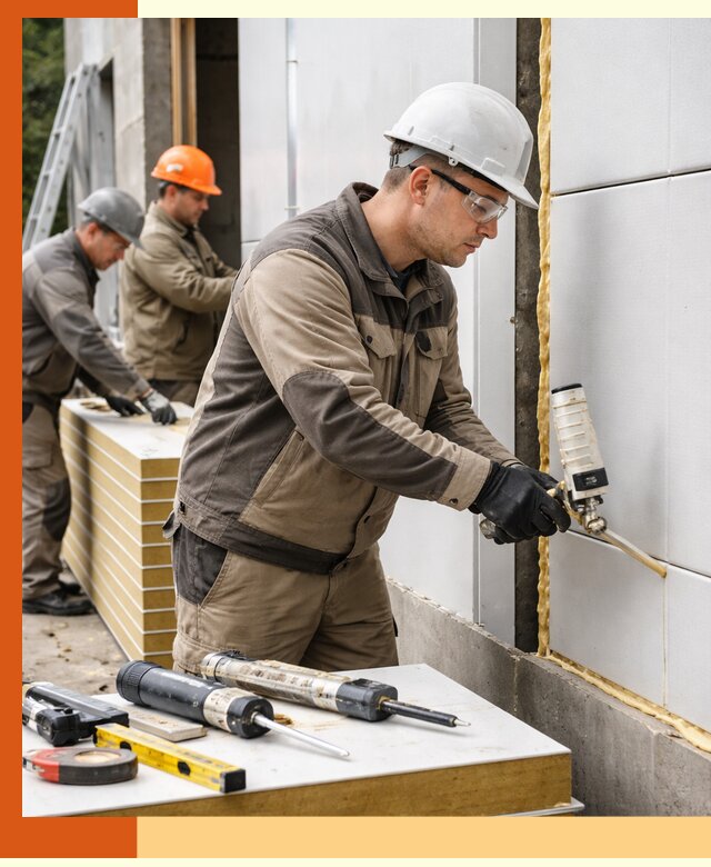 Утепление сэндвич-панелей пенополиуретаном в Лабинске