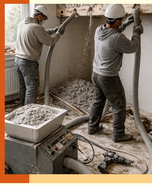 Заполнение пустот перекрытий пеной и наполнителями в Лабинске