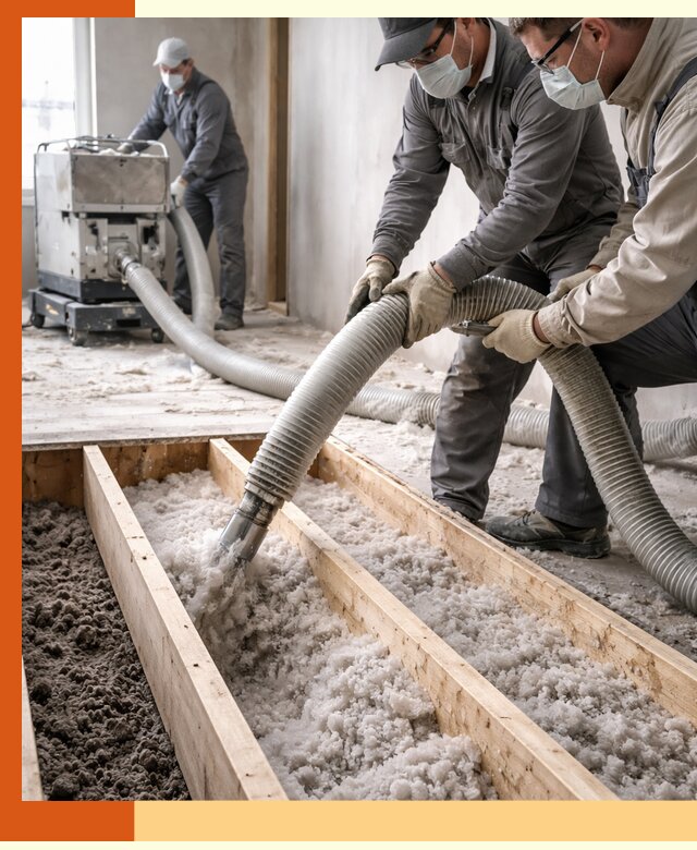 Заполнение полостей межэтажного перекрытия в Лабинске эффективно и герметично