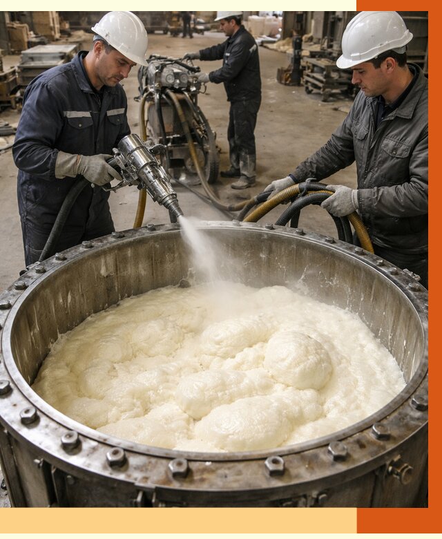 Заливка ППУ в емкости в Лабинске от 7775 руб. — утепление емкости под ключ | ТепломастерЛбк